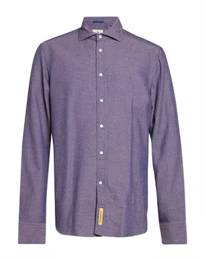 B.d.baggies B. D.baggies Man Shirt Purple Size M Cotton In Blue