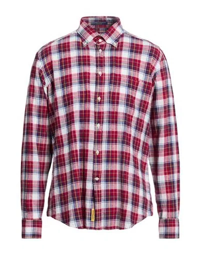 B.d.baggies B. D.baggies Man Shirt Red Size L Linen, Cotton