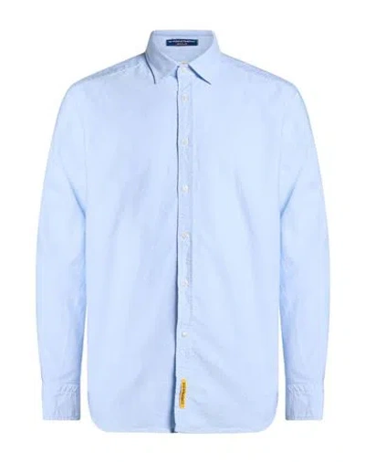 B.d.baggies B. D.baggies Man Shirt Sky Blue Size S Cotton In Multi