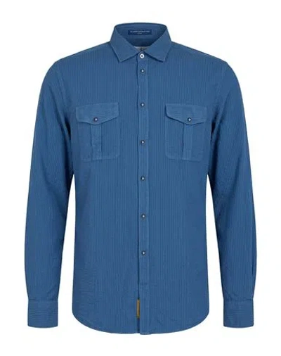 B.d.baggies B. D.baggies Man Shirt Slate Blue Size 15 ½ Cotton
