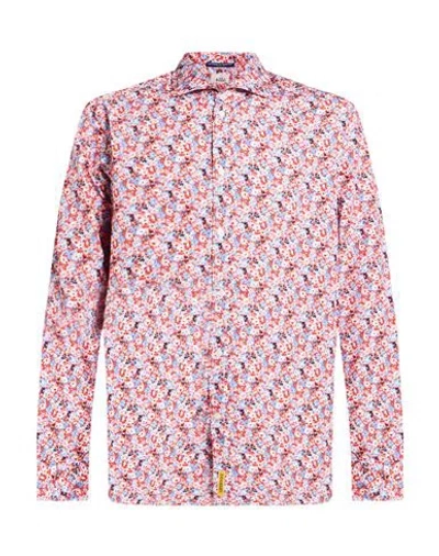 B.d.baggies B. D.baggies Man Shirt Tomato Red Size S Cotton In Pink