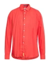 B.d.baggies B. D.baggies Man Shirt Tomato Red Size Xl Cotton