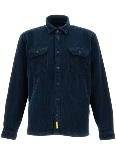 B.d.baggies Jacket Shirt In Velvet By  In Blue