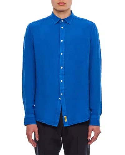 B.d.baggies Linen Shirt In Blue