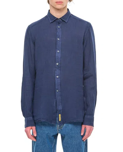 B.d.baggies Linen Shirt In Blue