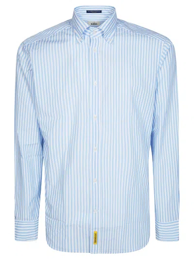 B.d.baggies Bdbaggies Men's Mini Stylish Print Button-up Shirt In Azzurro