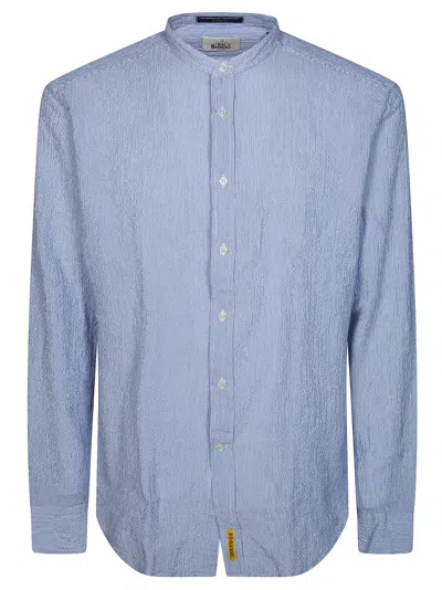 B.d.baggies Bdbaggies Seersucker Mini Shirt For Men - Spring/summer 2026 In Blue