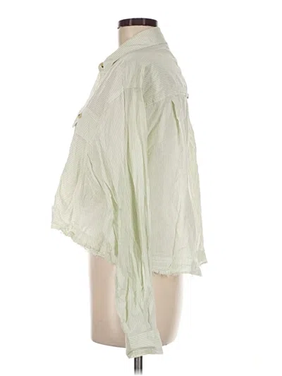 Pre-owned Bdg 3/4 Sleeve Button Down Shirt In Green