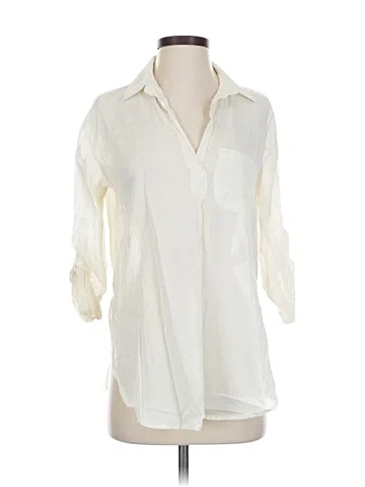 Pre-owned Bdg 3/4 Sleeve Button Down Shirt In White