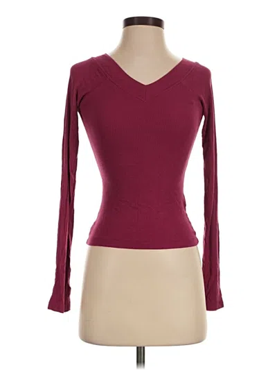Pre-owned Bdg 3/4 Sleeve T-shirt In Burgundy