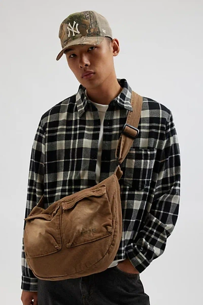 Bdg Acid Wash Cargo Crossbody Bag In Tan, Men's At Urban Outfitters In Tan