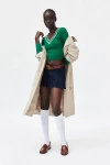 Bdg Addison V Neck Ribbed Knit Sweater In Green, Women's At Urban Outfitters