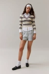 Bdg Addison V Neck Ribbed Knit Sweater In Neutral, Women's At Urban Outfitters