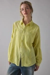 Bdg Alex Oversized Cotton Button-down Shirt In Yellow, Women's At Urban Outfitters In Yellow