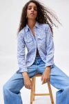 Bdg Ariella Printed Western Shirt Top In Floral, Women's At Urban Outfitters In Floral