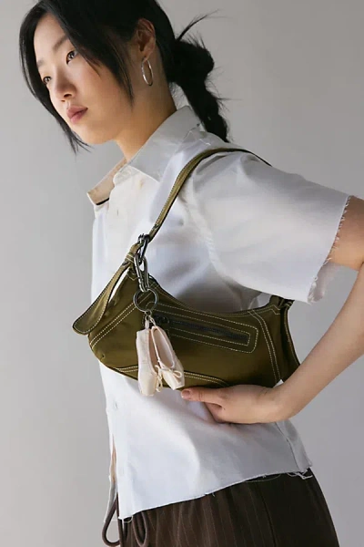 Bdg Ash Nylon Shoulder Bag In Olive, Women's At Urban Outfitters In Green
