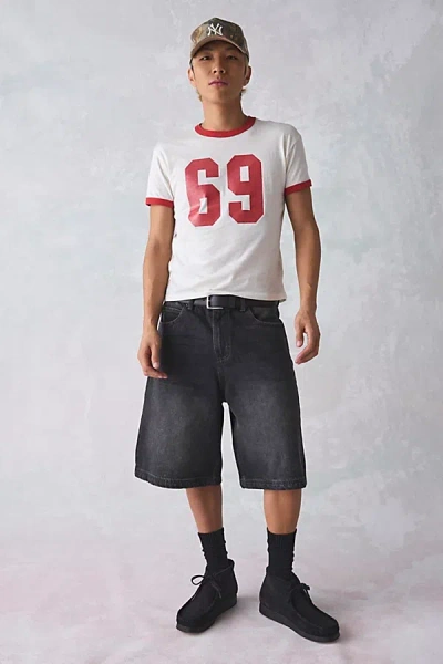 Bdg Astro Baggy Denim Jort In Black, Men's At Urban Outfitters