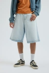 Bdg Astro Baggy Washed Denim Jort In Vintage Denim Light, Men's At Urban Outfitters In Fresca