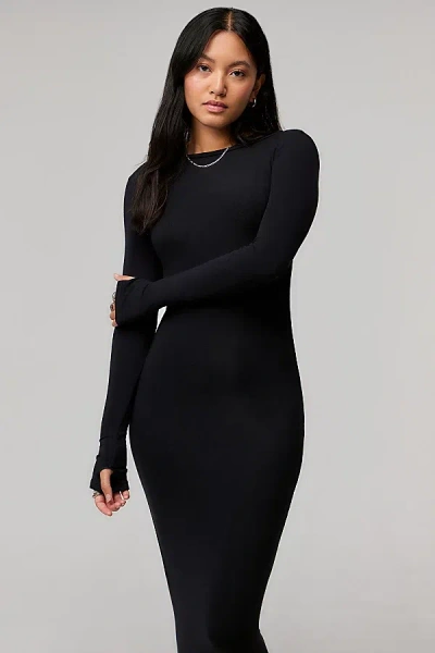 Shop Bdg Aubrette Long Sleeve Maxi Dress In Black, Women's At Urban Outfitters