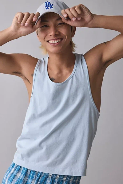 Bdg Axel Boxy Cotton Tank Top In Light Blue, Men's At Urban Outfitters
