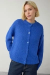 Bdg Becca Brushed Knit Oversized Cardigan In Blue, Women's At Urban Outfitters