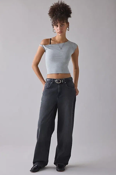 Bdg Bella Baggy Comfort Stretch Jean In Charcoal, Women's At Urban Outfitters In Gray
