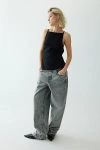Bdg Bella Baggy Jean In Light Grey, Women's At Urban Outfitters