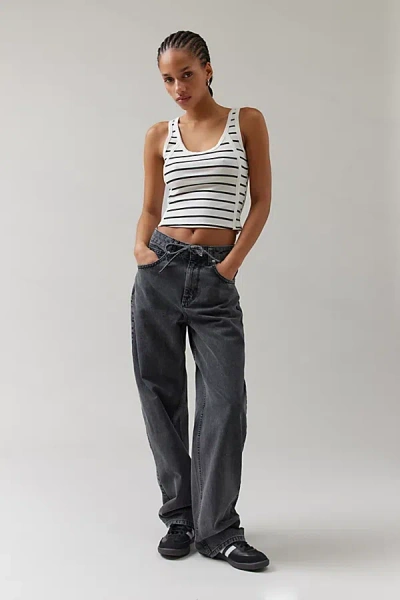 Bdg Bella Drawstring Baggy Jean In Black, Women's At Urban Outfitters