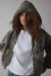 Bdg Blake Camo Canvas Bomber Jacket In Green Camo, Women's At Urban Outfitters