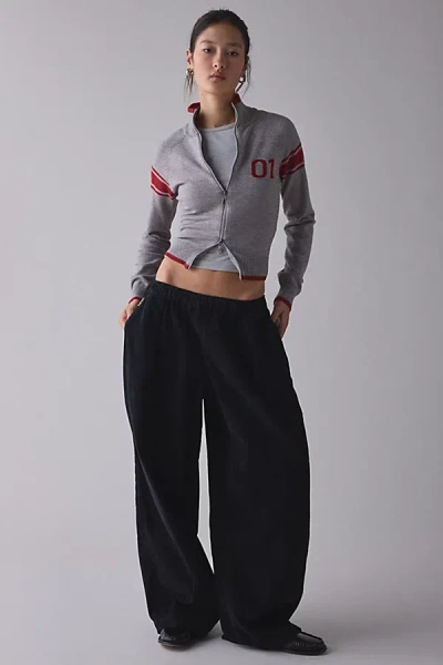 Bdg Bobbi Baggy Cord Pull-on Pant In Black, Women's At Urban Outfitters