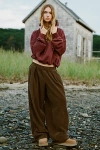 Bdg Bobbi Baggy Cord Pull-on Pant In Chocolate, Women's At Urban Outfitters In Brown