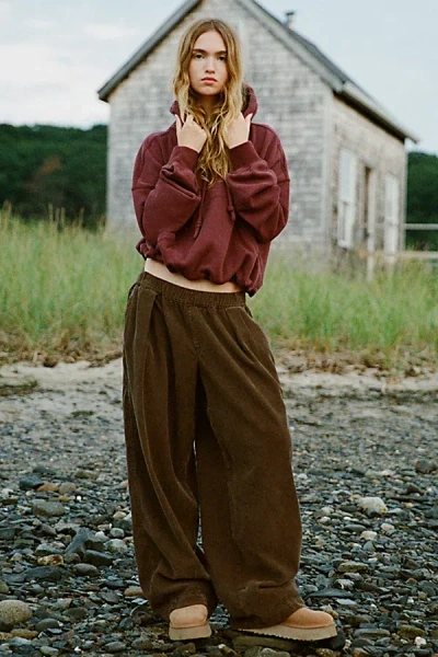 Bdg Bobbi Baggy Cord Pull-on Pant In Chocolate, Women's At Urban Outfitters In Brown