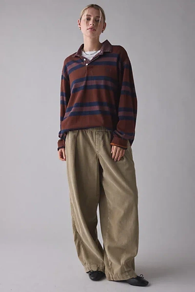 Bdg Bobbi Baggy Cord Pull-on Pant In Tan, Women's At Urban Outfitters In Brown