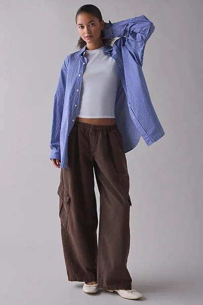 Bdg Bobbi Baggy Pull-on Pant In Brown Texture, Women's At Urban Outfitters