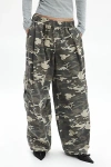Bdg Bobbi Baggy Pull-on Pant In Camo, Women's At Urban Outfitters In Brown