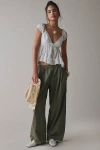 Bdg Bobbi Baggy Pull-on Pant In Khaki, Women's At Urban Outfitters