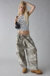 Bdg Bobbi Baggy Pull-on Pant In Light Camo, Women's At Urban Outfitters