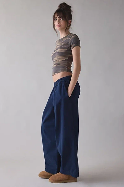 Bdg Bobbi Baggy Pull-on Pant In Navy, Women's At Urban Outfitters In Blue