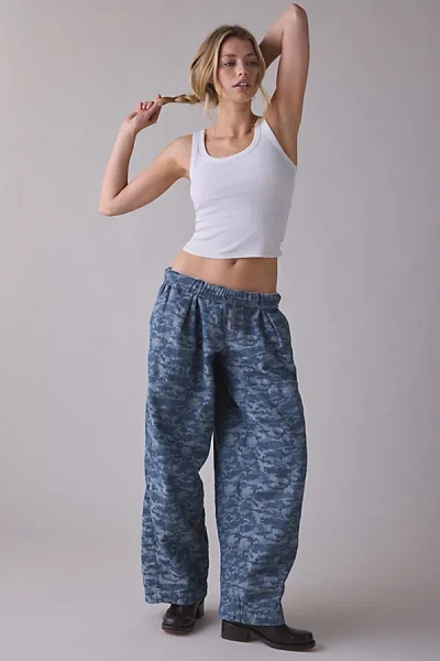 Bdg Bobbi Printed Baggy Pull-on Jean In Grey Camo, Women's At Urban Outfitters In Multi