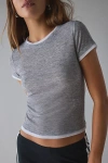 Bdg Bodhi Twofer Layered Baby Tee In Grey, Women's At Urban Outfitters
