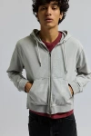 Bdg Bonfire Graphic Full Zip Hoodie Sweatshirt In Grey, Men's At Urban Outfitters