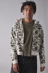 BDG BONFIRE GRAPHIC FULL ZIP HOODIE SWEATSHIRT IN NEUTRAL, MEN'S AT URBAN OUTFITTERS