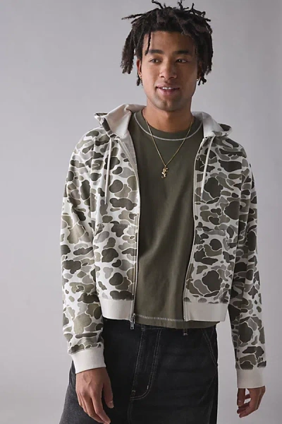 Bdg Bonfire Graphic Full Zip Hoodie Sweatshirt In Neutral, Men's At Urban Outfitters In Neutral