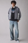 Bdg Bonfire Solid Zip-up Hoodie Sweatshirt In Dark Denim At Urban Outfitters In Blue