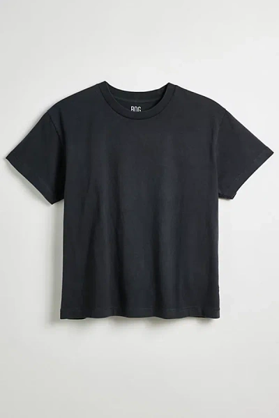 Bdg Bonfire Cropped Cotton Tee In Black, Men's At Urban Outfitters