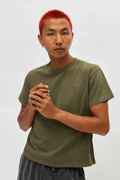 Bdg Bonfire Solid Tee In Olive, Men's At Urban Outfitters In Olive