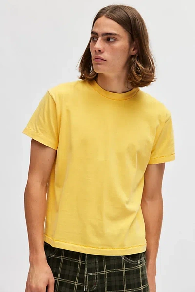 Bdg Bonfire T-shirt Top In Bright Yellow, Men's At Urban Outfitters In Solar Power