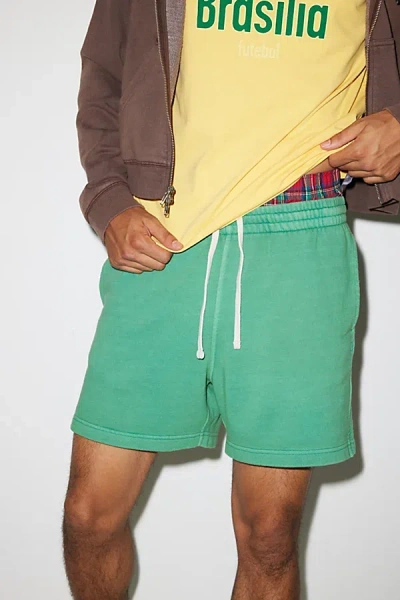Bdg Bonfire Volley Sweatshort In Dark Green, Men's At Urban Outfitters