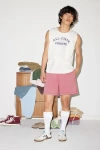 Bdg Bonfire Volley Lounge Sweatshort In Red, Men's At Urban Outfitters