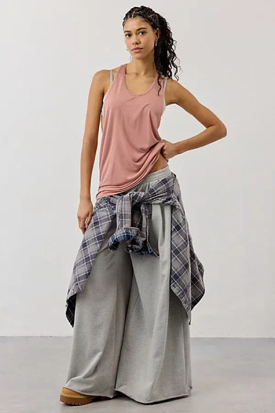 Bdg Bowery Reese Jersey Knit Relaxed Racerback Tank Top In Pink, Women's At Urban Outfitters